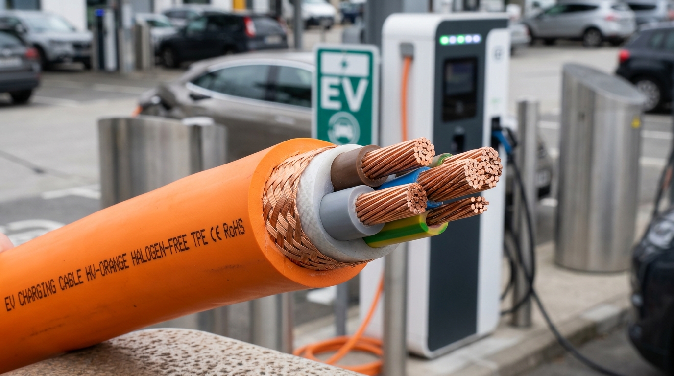 Low-Smoke Zero-Halogen (LSZH) Flame-Retardant TPE in EV Charging Cables & High-Voltage Jacketing